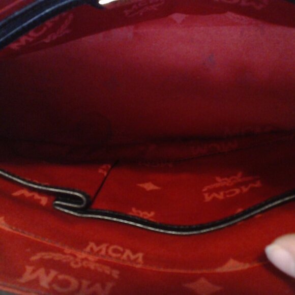 MCM Shouler Tote with Gold Accents in EUC - Picture 6 of 8